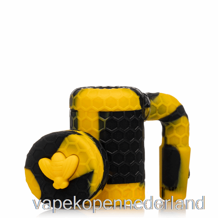 Vape Nederland Stratus Bee Siliconenwas Reclaimer Sol (zwart/geel)